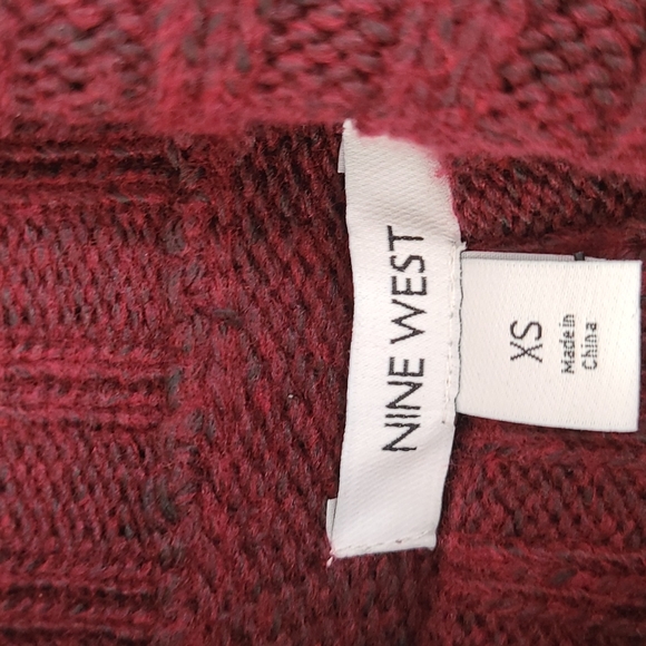 NINE WEST BRAND WOMEN'S PLUM COWL NECK SWEATER SIZE XS - Picture 4 of 13